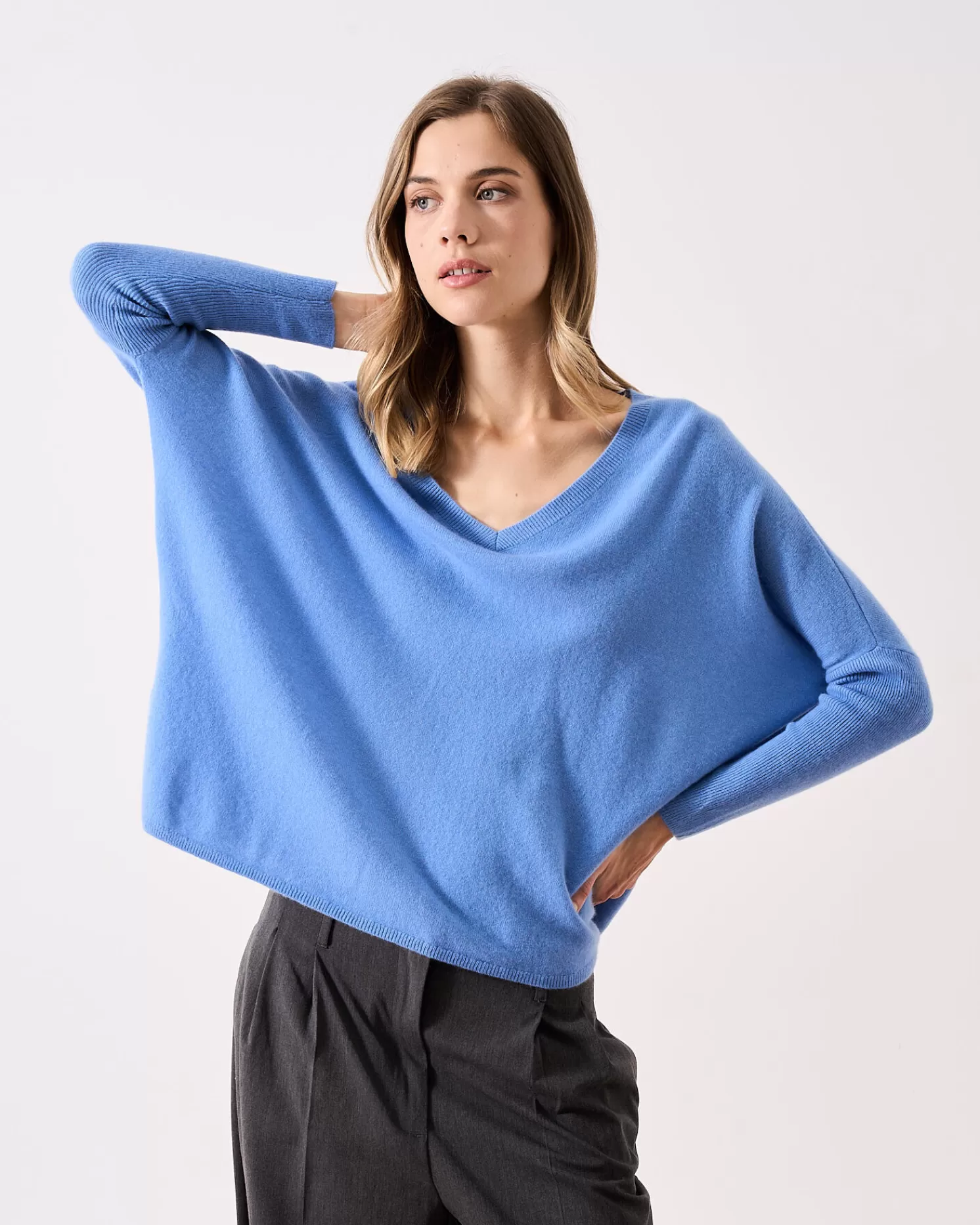 Absolut Cashmere Camille<DAMES V-Hals | Poncho'S