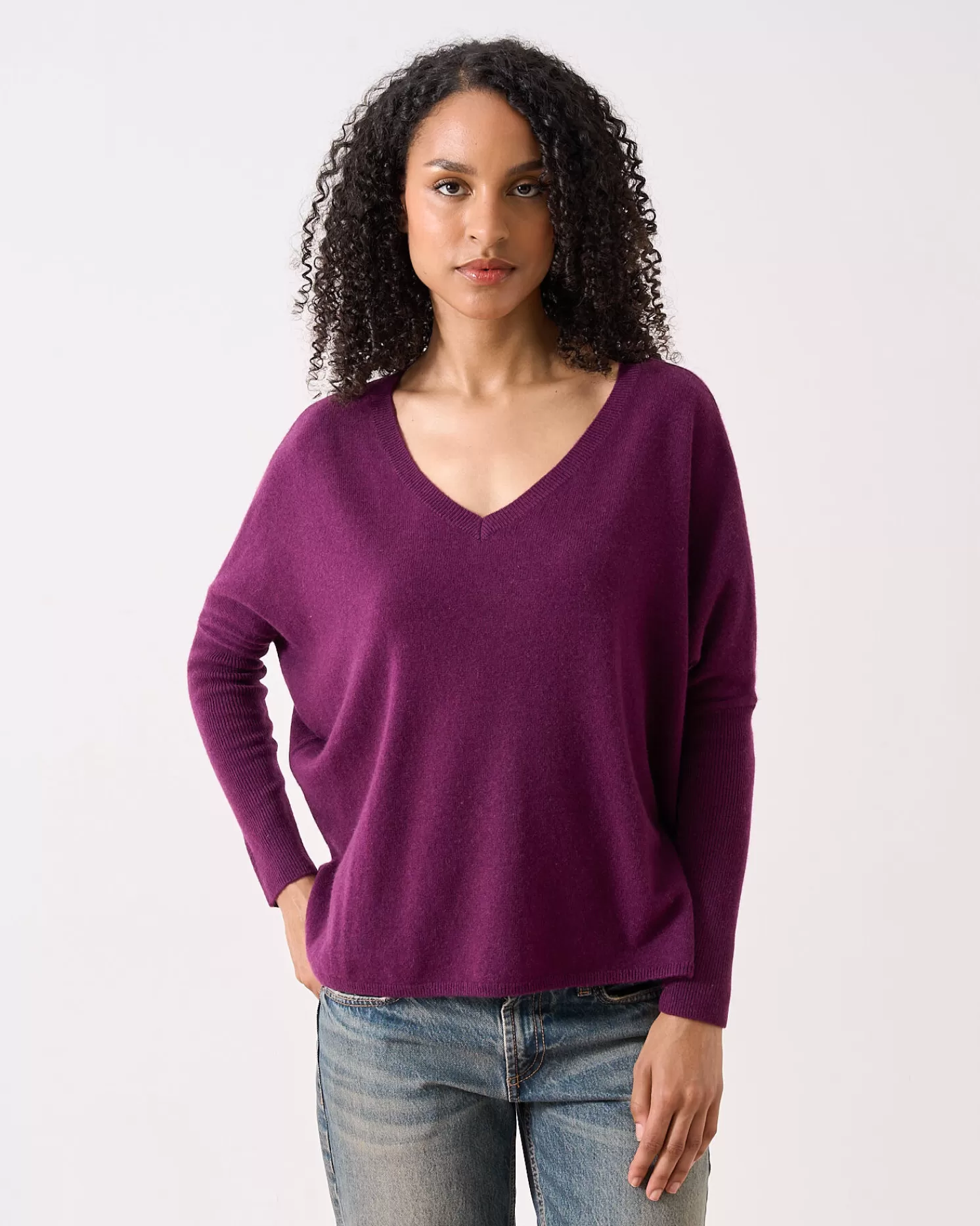 Absolut Cashmere Camille<DAMES V-Hals | Poncho'S