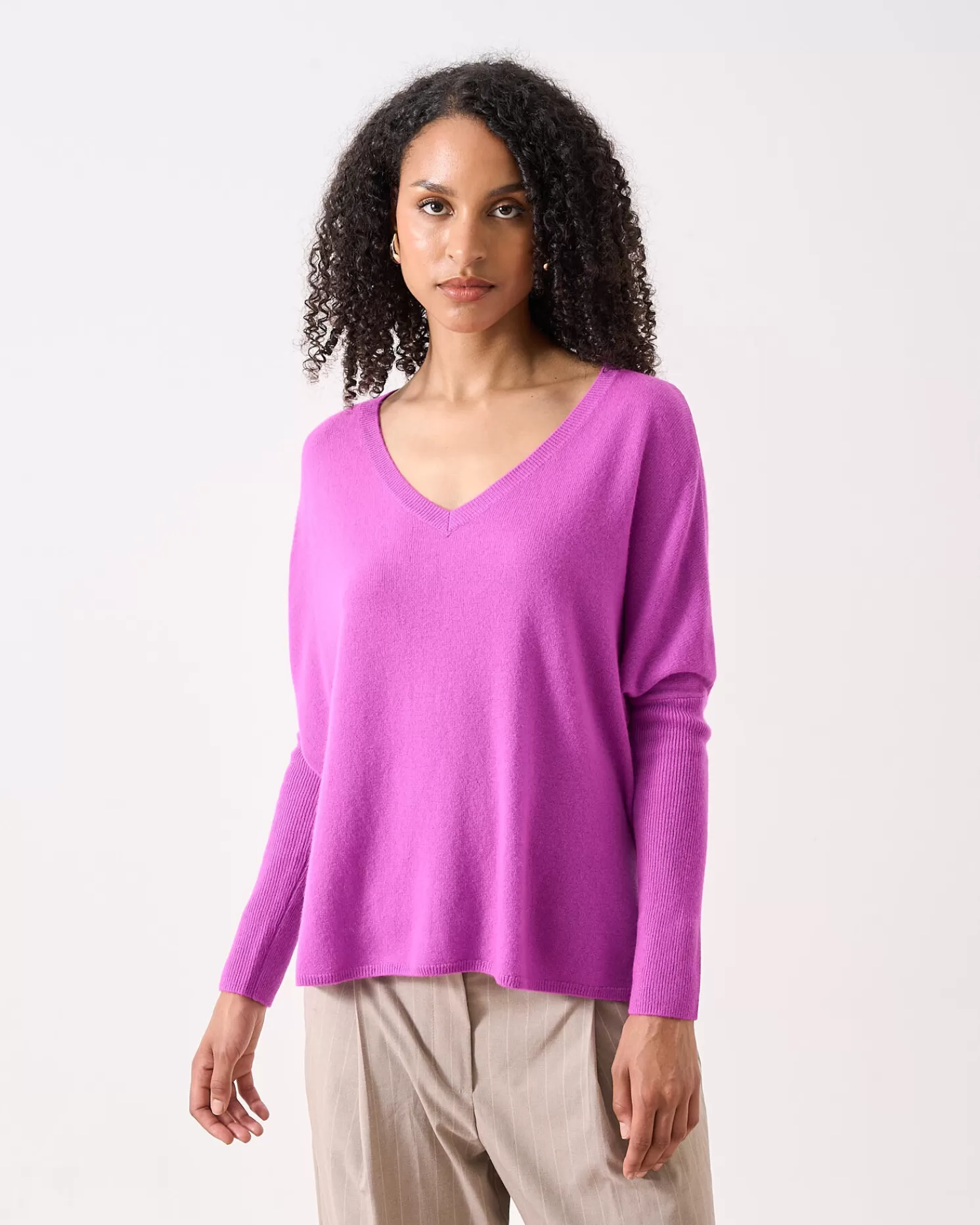 Absolut Cashmere Camille<DAMES V-Hals | Poncho'S
