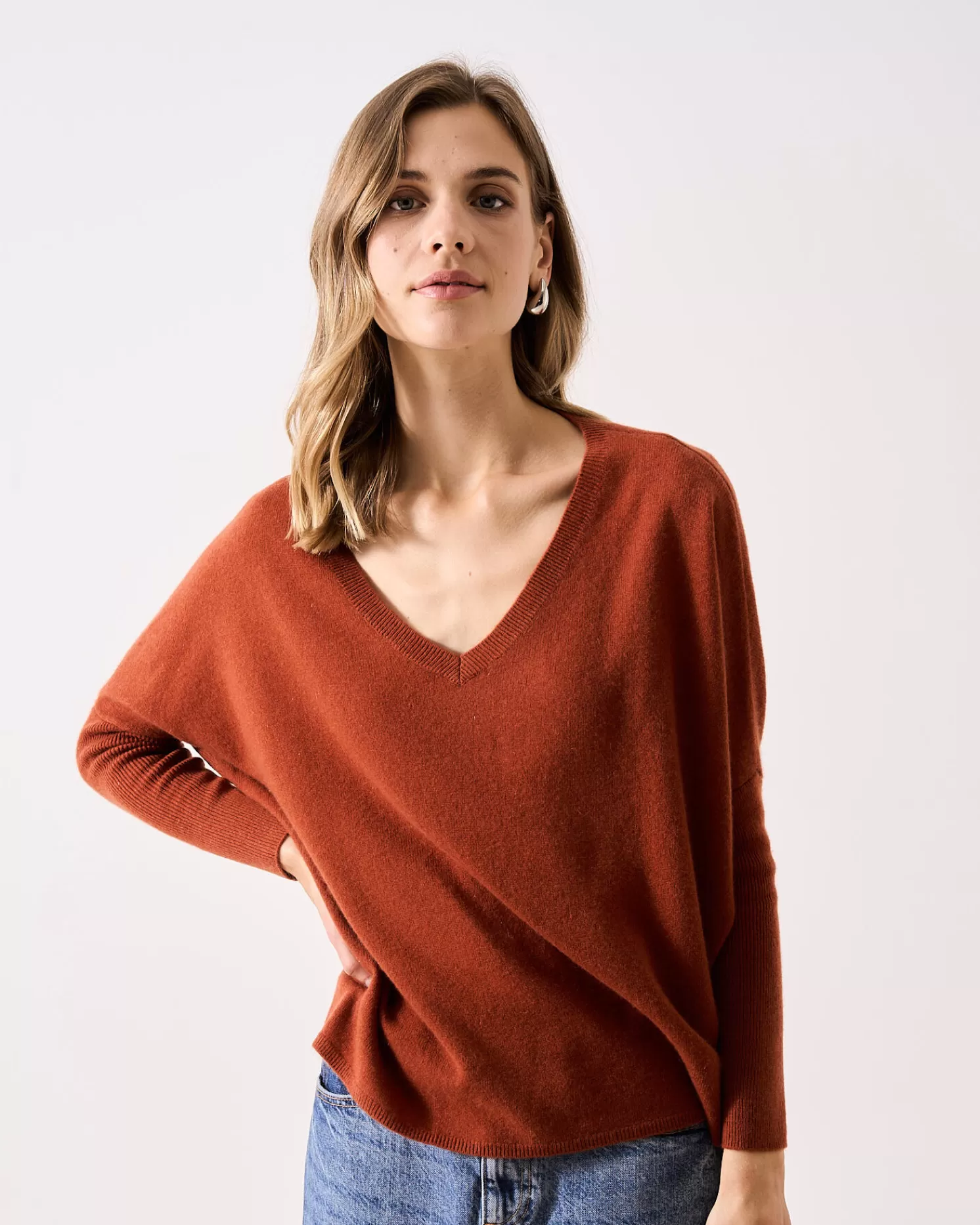Absolut Cashmere Camille<DAMES V-Hals | Poncho'S