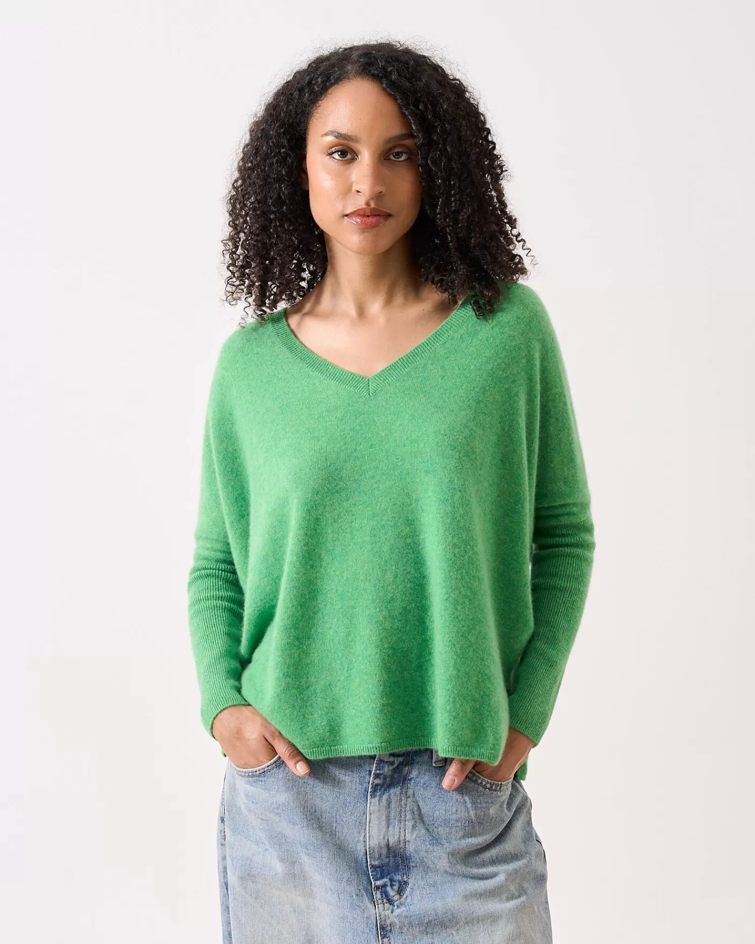Absolut Cashmere Camille<DAMES V-Hals | Poncho'S