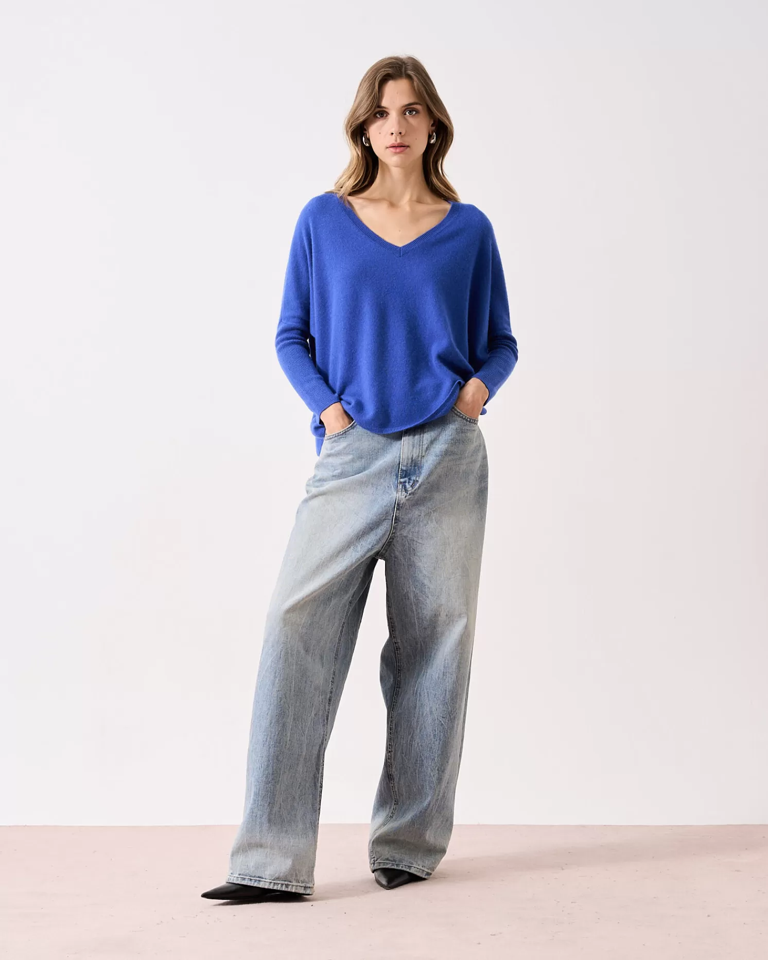Absolut Cashmere Camille<DAMES V-Hals | Poncho'S