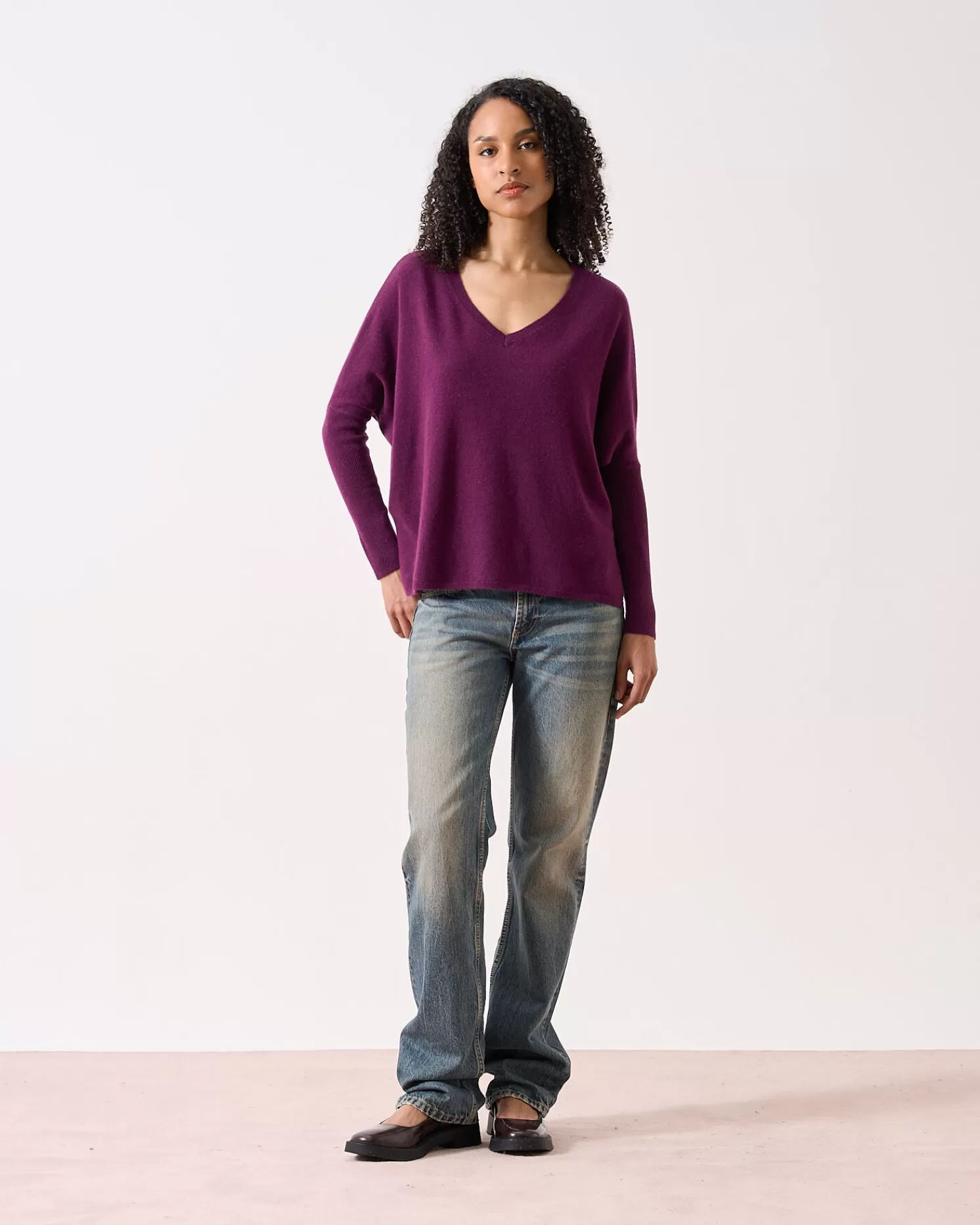 Absolut Cashmere Camille<DAMES V-Hals | Poncho'S