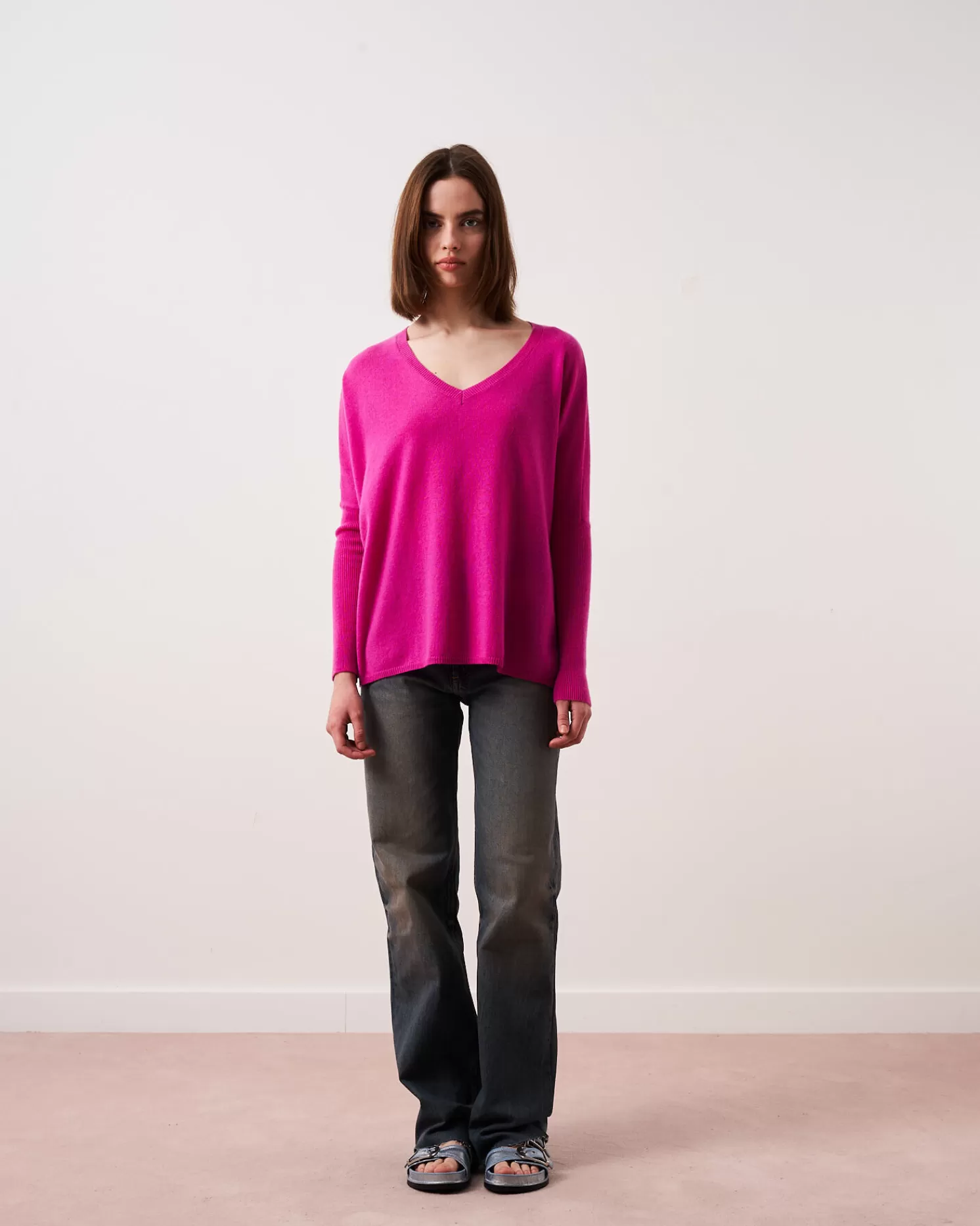 Absolut Cashmere Camille<DAMES V-Hals | Poncho'S