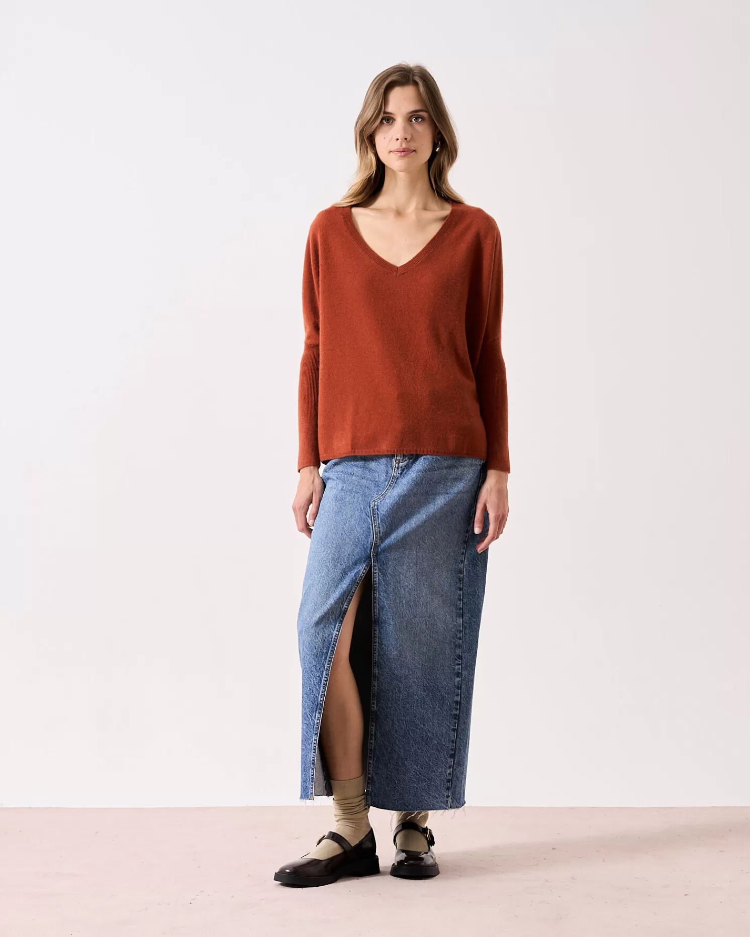 Absolut Cashmere Camille<DAMES V-Hals | Poncho'S