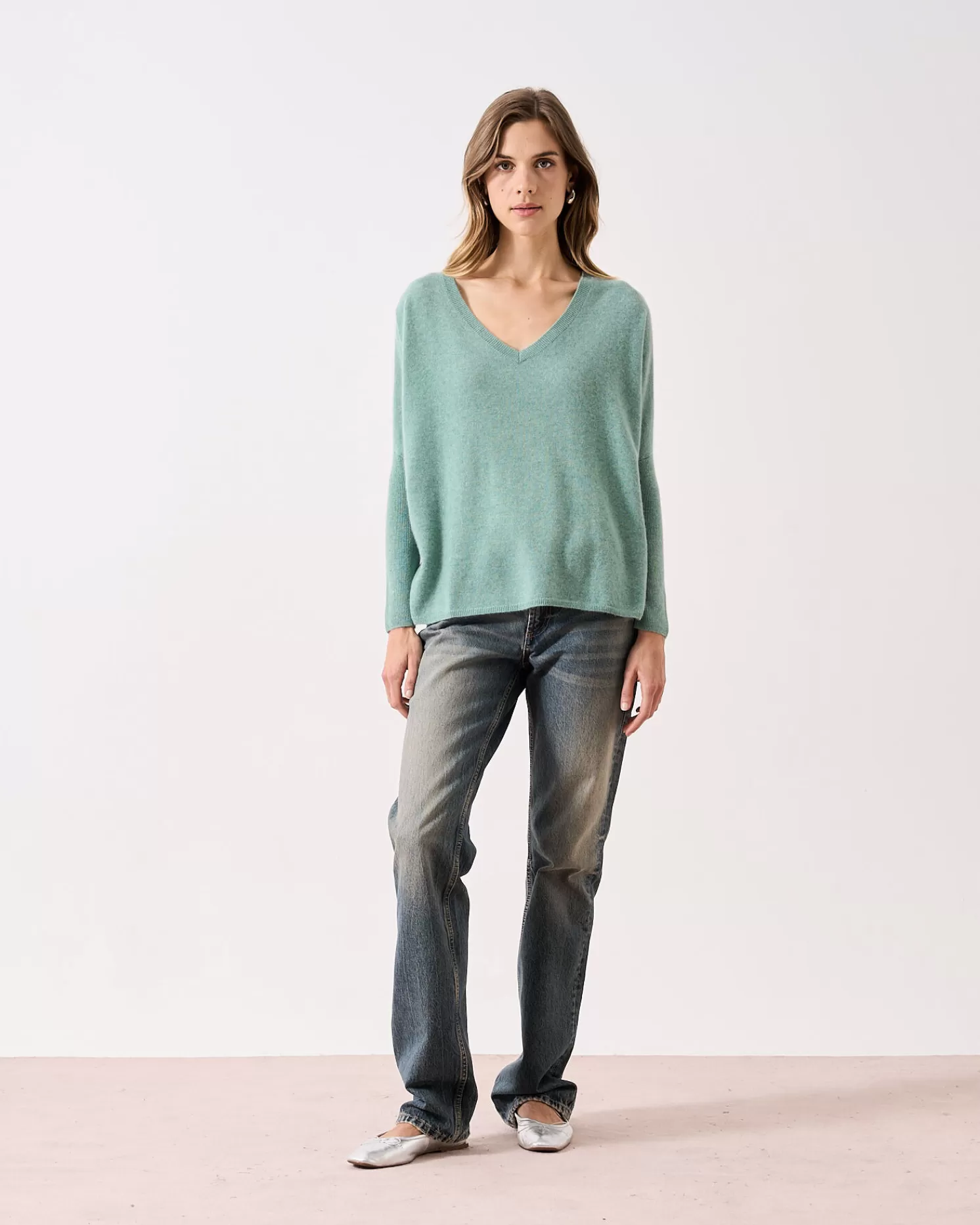Absolut Cashmere Camille<DAMES V-Hals | Poncho'S