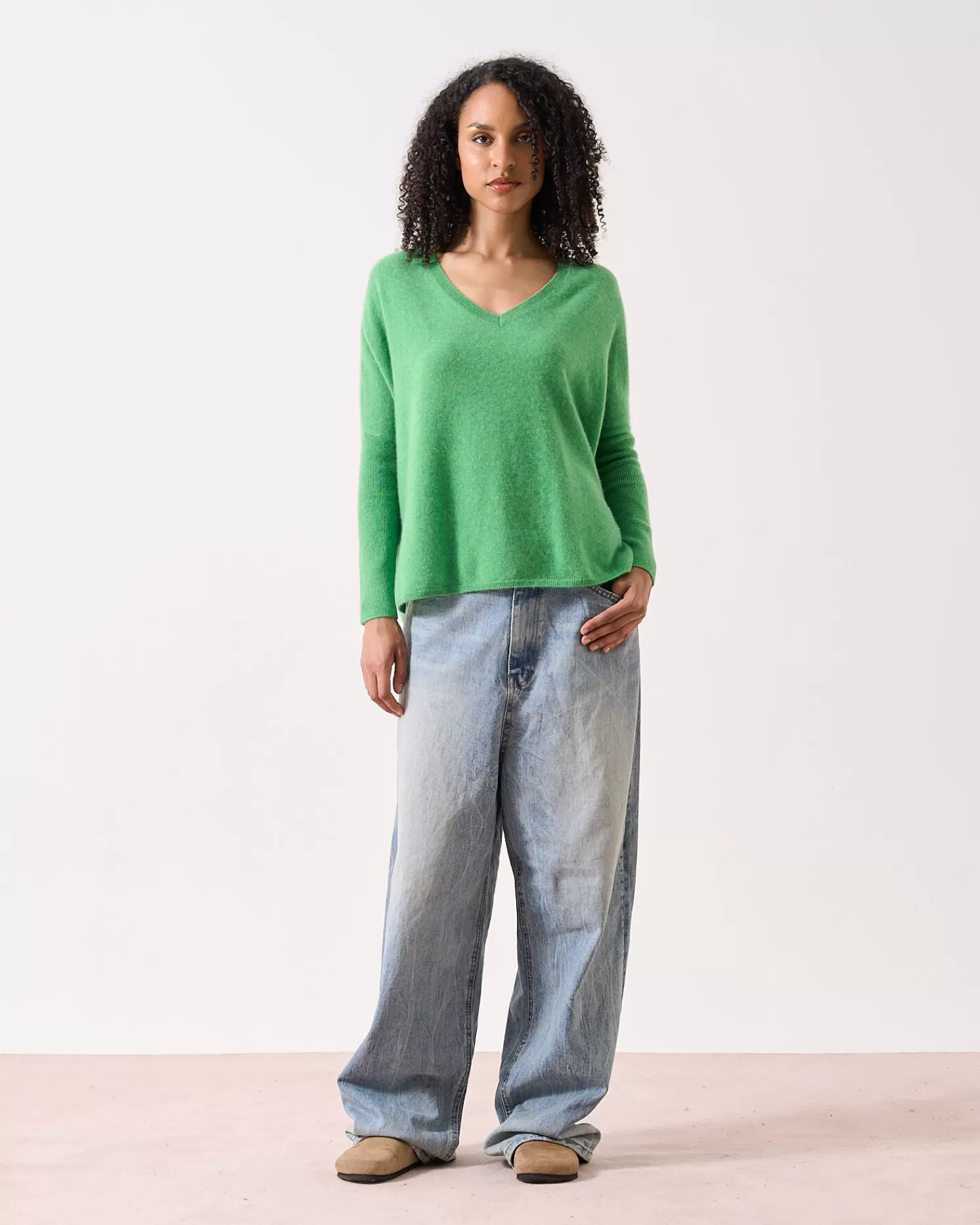 Absolut Cashmere Camille<DAMES V-Hals | Poncho'S
