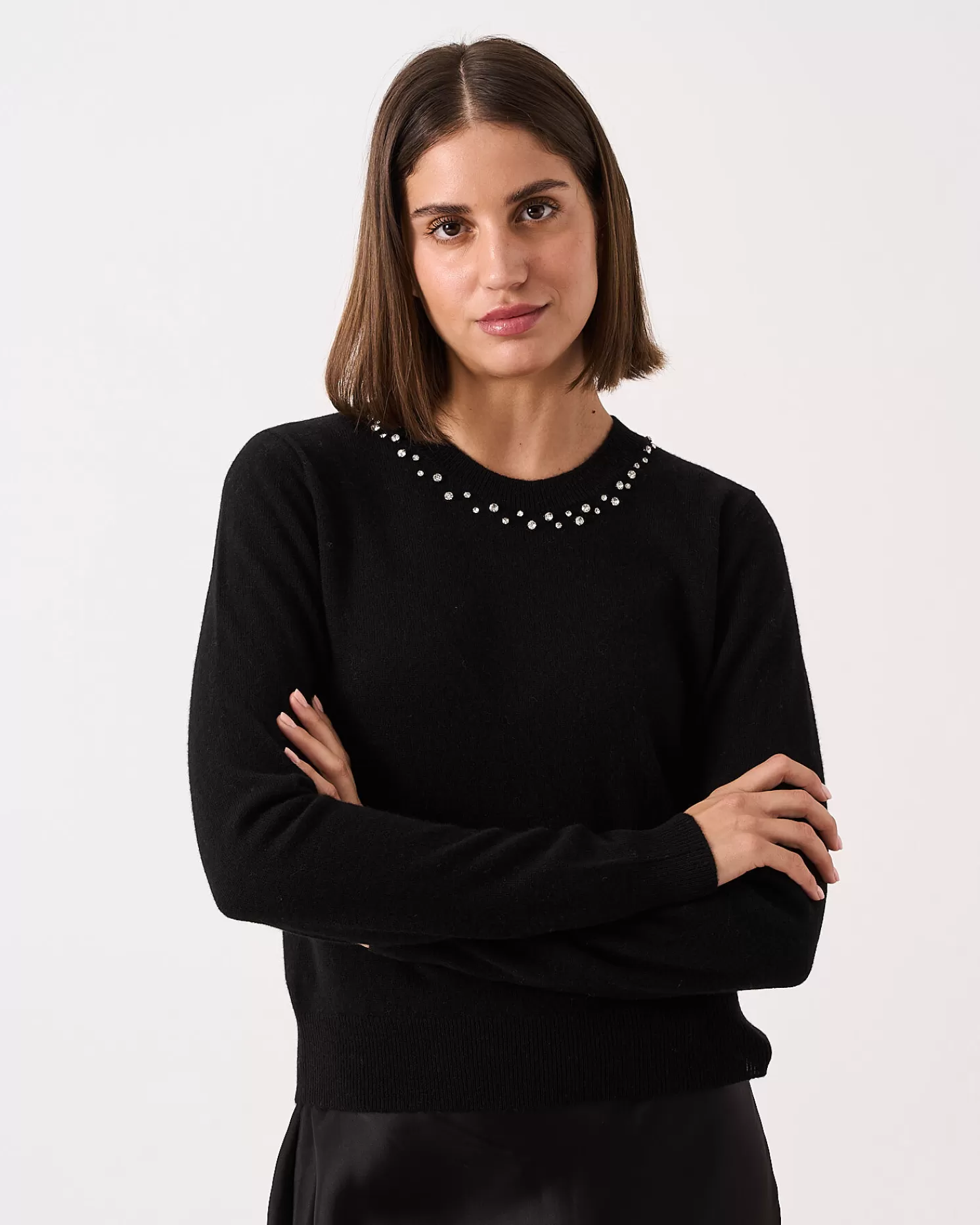 Absolut Cashmere Carlie Sparkles<DAMES Ronde Hals