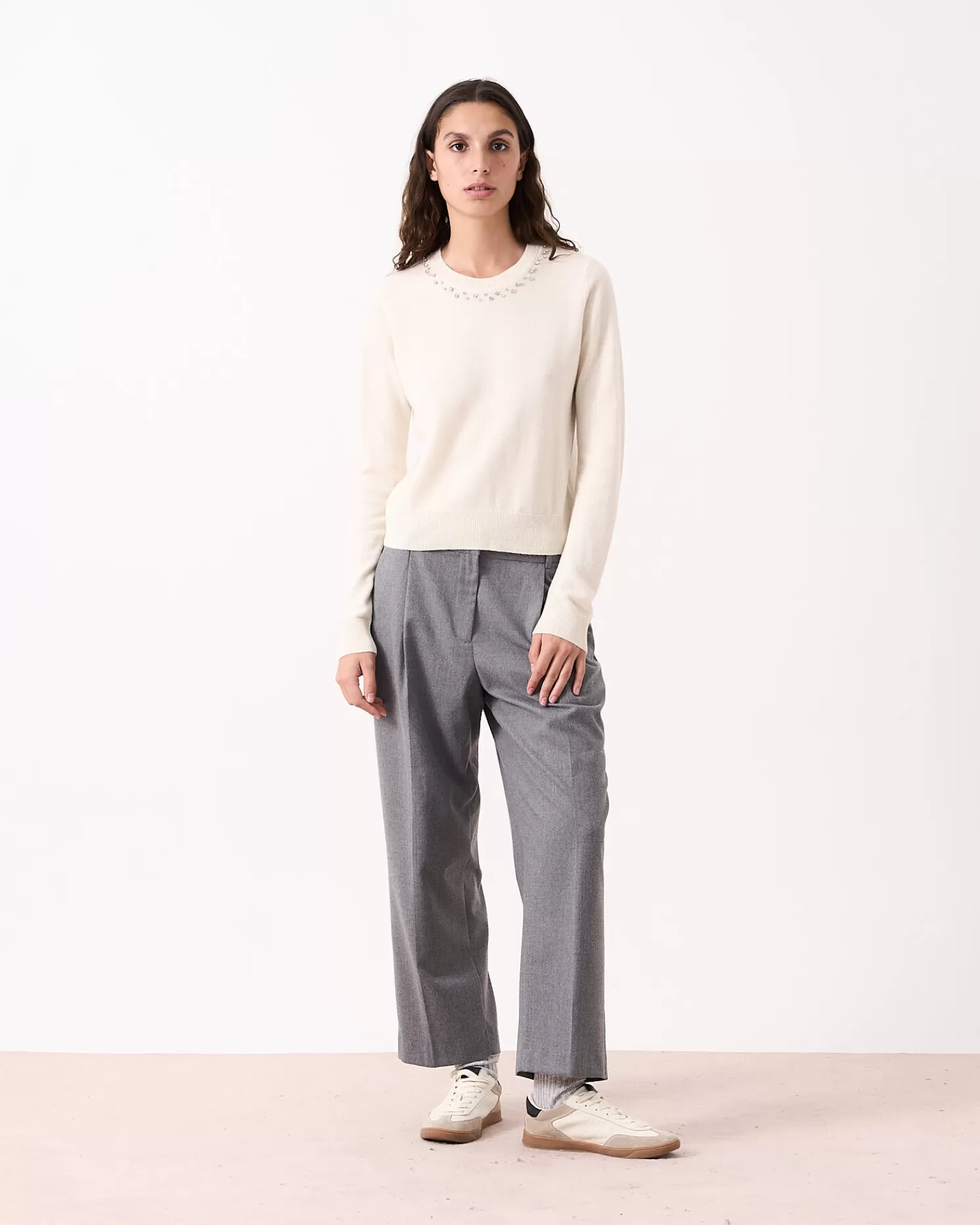Absolut Cashmere Carlie Sparkles<DAMES Ronde Hals