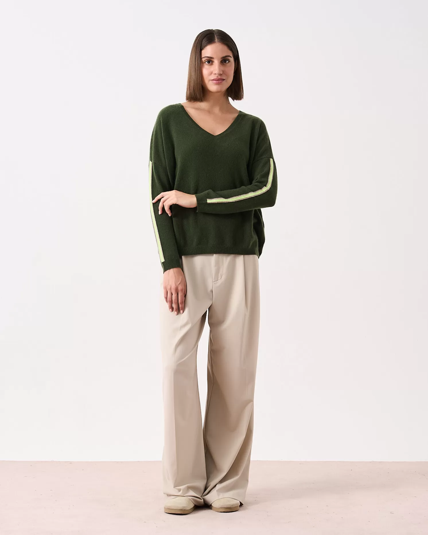 Absolut Cashmere Dunmore<DAMES V-Hals | 100% Kasjmier
