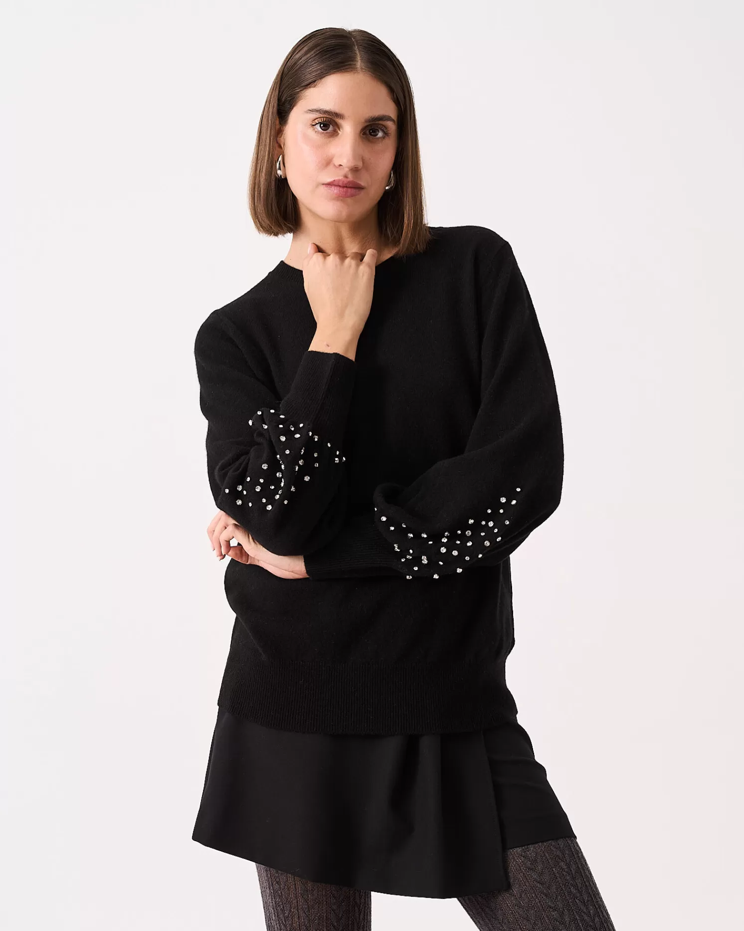 Absolut Cashmere Joy Sparkles<DAMES Ronde Hals