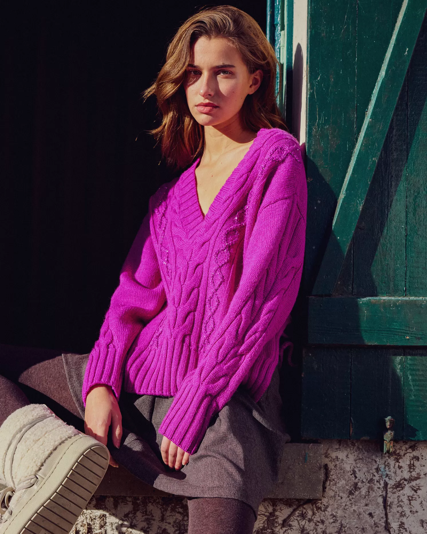 Absolut Cashmere Mary<DAMES V-Hals