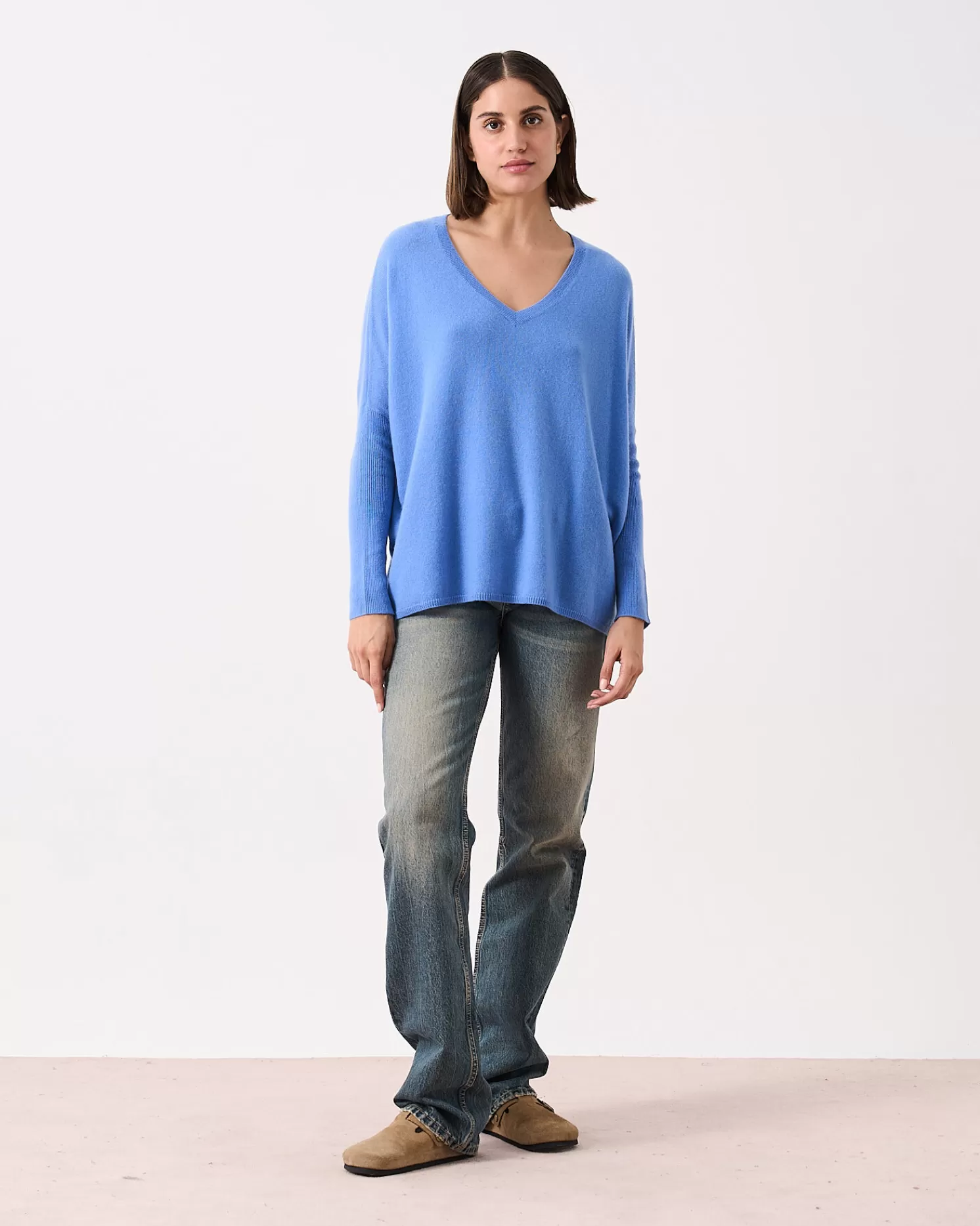 Absolut Cashmere Sheffield<DAMES V-Hals | 100% Kasjmier