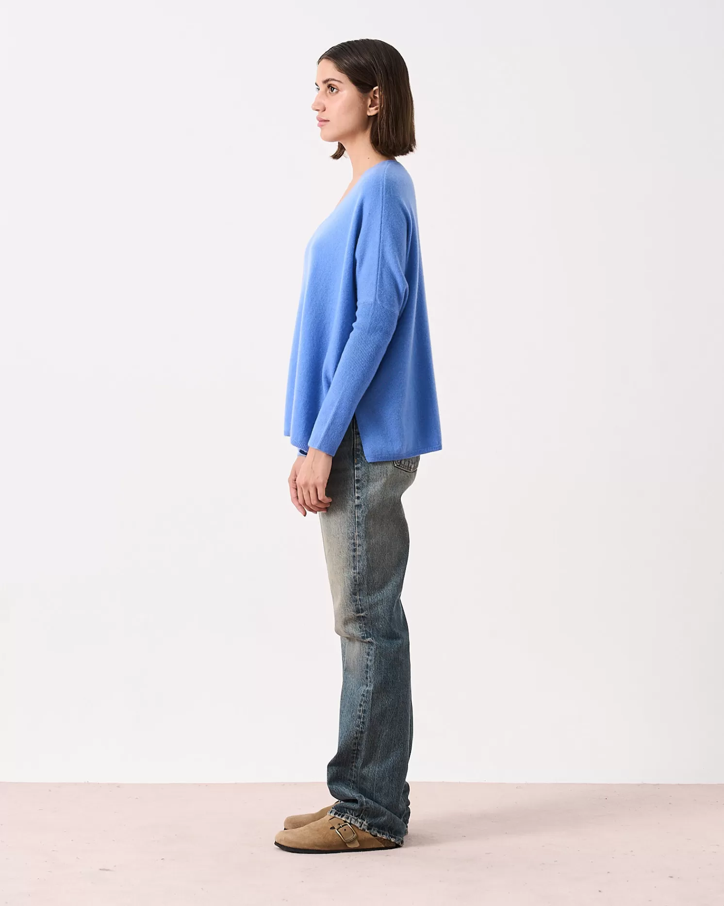 Absolut Cashmere Sheffield<DAMES V-Hals | 100% Kasjmier